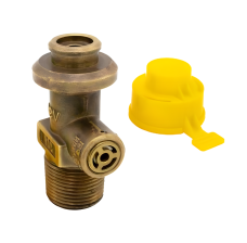 Tropigas Propane Valve Cap, Yellow, 100 Pack