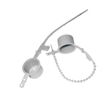 Natural Color CGA 320 Carbon Dioxide Food Grade Cap + 8'' Strap, 100 Pack