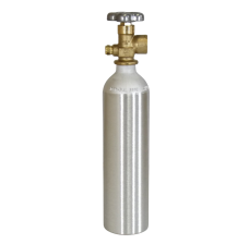 Industrial Gas Cylinder + CGA 580 Valve Inserted, 6.0 Cubic Ft