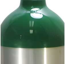 22 Cu Ft Aluminum Medical Oxygen (O2) Cylinder - Valve NOT Included