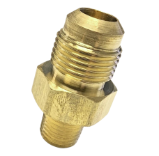 Flare Tubing Adapter for Cryogenic Inert Gases, CGA 295, Male, 1/2" Flare x 3/8" MNPT