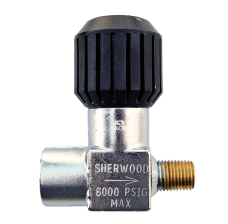 Line Valve With Bleed Feature, ¼” F. NPT Inlet, ¼” F. NPT Outlet, 6000 PSI Service Pressure, Chrome Plated / Brass Body Plus Black Open/Close Handwheel