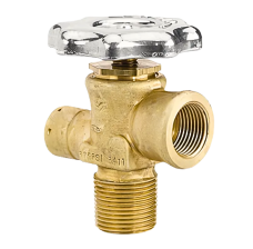 Low Pressure Brass Diaphragm Valve, CGA 510 Outlet, 3/4" Inlet, 450 PSI 