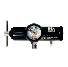 EMS Oxygen Regulator - 25 LPM, CGA 870 w/ Dual D.I.S.S & Barb