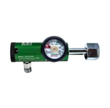 Lightweight Aluminum and Brass Oxygen Therapy Regulator Without Gauge, CGA 870 Inlet with DISS Outlet