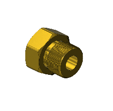 Brass CGA 701 Outlet Adapter - Oxygen