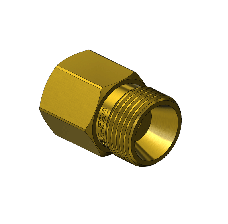 Western #305-1 - Hex Nut, CGA 520, .895-18 NGO RH-EX x 7/16-20F