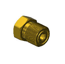 Western #CO-2-1 - Hex Nut, CGA 320, .825-14 NGO RH-EX x 1/4 NPTF