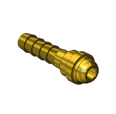 Barb Hose Nipple, "B" SIZE, Western #17, 1-7/16", 1/4"ID