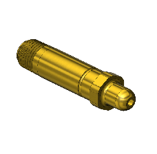 CGA 280, Western #283 - Nipple - Threaded Inlet, 1/4 NPTM, 2.5"LNG