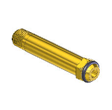 Hand Tight Nipple, CGA 296, 1/4NPTM, 3"