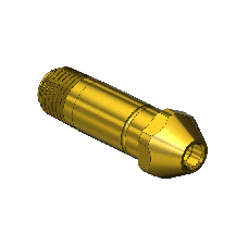 Threaded Inlet Nipple, CGA 300, Western #16-3, 1/4 NPTM, 2"