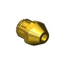Western #16-3m1 - Countersunk Nipple, CGA 300, 1/4"recess