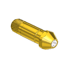 Threaded Inlet Nipple, For Installed Filter, Western #16-3sf, CGA 300, 1/4nptm, 2"