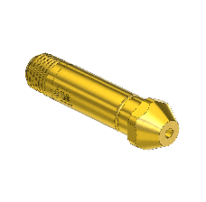 Western #16-8CV - Check Valve Nipple, CGA 300, 1/4NPTM, 2.5"LNG