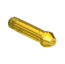 Check Valve Nipple for Installed Filter, CGA 300, 1/4NPTM, 2.5"LNG