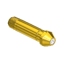 Threaded Inlet Nipple, For Installed Filter, CGA 300, Western #16-8sf, 1/4nptm, 2.5"