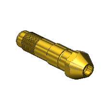 Western #16-4 - Nipple, CGA 300, 1/2-27UNS, 2.25"LNG.