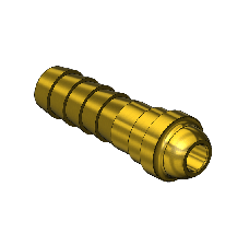 Western #216 - Barb Hose Nipple, B-SIZE, 1-7/16"LNG, 5/16"ID
