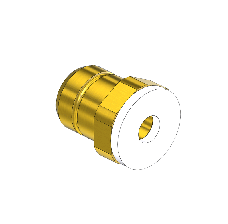 Western #CO-3M1 - Countersunk Nipple, CGA 320, 1/4"RECESS
