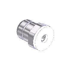 Threaded Inlet Nipple, Western #SS-CO-3M, CGA 320, 1/4" Recess