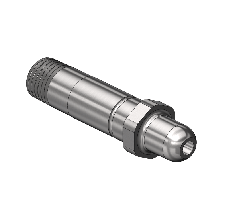 Threaded Inlet Nipple, Western #SS-83, CGA 350, 1/4NPTM, 2.5"