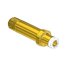 Hand Tight Nipple, Western #683, CGA 350, 1/4NPTM, 2.5"
