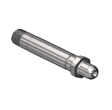 Threaded Inlet Nipple, CGA 350, 1/4NPTM, 3.5"LNG