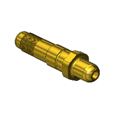 Threaded Inlet Nipple, Western #86, CGA 350, 1/2-27UNS, 2.5"