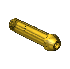 Threaded Inlet Nipple, Western #15-8, CGA 500 510 580 590, 1/4NPTM, 2.5"