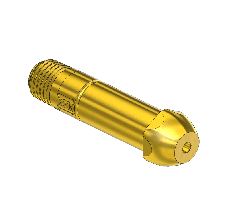 Check Valve Nipple for Installed Filter, CGA 500/CGA 510/CGA 580/CGA 590,1/4NPTM,2.5"L