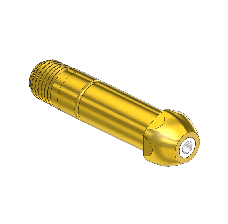 Threaded Inlet Nipple, For Installed Filter, Western #15-8SF, CGA 500 510 580 590, 1/4NPTM,2.5"