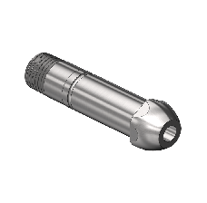 Threaded Inlet Nipple, CGA 510/ CGA 580/ CGA 590, 1/4NPTM, 2.5"LG