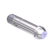 Countersunk Nipple, CGA 510/ CGA 580/ CGA 590, 1/4NPTM, 2.5"LG