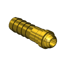 Western #20 - Barb Hose Nipple, B-SIZE, 1-7/16"LNG, 3/8"ID