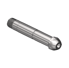 Nipple, CGA 500/CGA 510/CGA 580/CGA 590, 1/4NPTM, 3.5"L