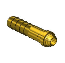 Western #20-A - Barb Hose Nipple, B-SIZE, 1-3/4"LNG, 3/8"ID