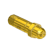 Nipple, CGA 540, 1/4NPTM, 2.125"LNG