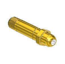 Western #66-sf - Nipple,  CGA 540/ CGA 555, 1/4npt, 2.5"lng.
