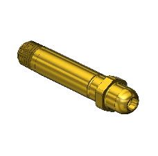 Western #69 - Nipple, CGA 540/ CGA 555, 1/4NPTM, 3"LNG