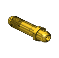 Western #68 - Nipple, CGA 540/ CGA 555, 9/16-27 UNS, 2.5" LNG.