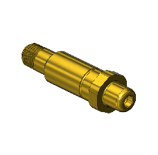 Nipple, CGA 677, 1/4 NPTM, 3.0" LNG