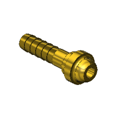 Western #C-20 - Barb Hose Nipple, C-SIZE, 2"LNG, 3/8"ID