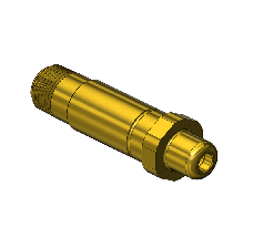 Nipple, CGA 677, 3/8 NPTM, 3"LNG