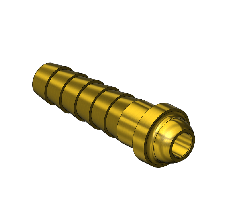 Western #C-18 - Barb Hose Nipple, C-SIZE, 2-1/4"LONG, 1/2"ID