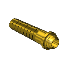 Western #D-18 - Barb Hose Nipple, D-SIZE, 3-1/2"LNG, 3/4"ID