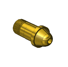 Threaded Inlet Nipple, Western #305-3A, CGA 200, 1/8 NPTM, 1.25"