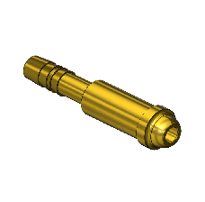 Western #AW-47 - Inert Arc Barb Hose Nipple, B SIZE, 1/4" BARB X 2.25"LNG