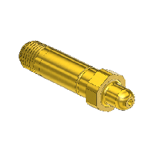Threaded Inlet Nipple, For Installed Filter, Western #13-3SF, CGA 326, 1/4NPTM, 2.5"