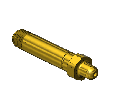 Nipple, CGA 326, 1/4NPTM, 3"LNG